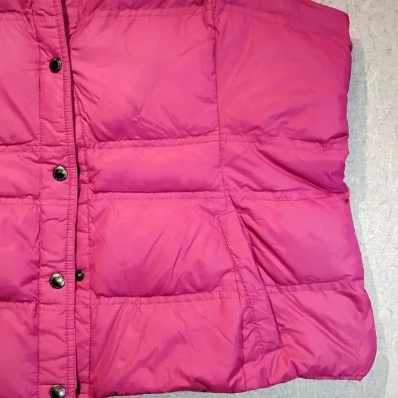 Lands'  End Hot Pink/Purple 80% Down Puffer Vest in Size XL 18-20 - Picture 5 of 11